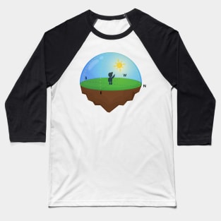 Flat Earth Society Baseball T-Shirt